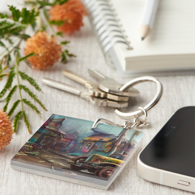 Porte-clefs Steampunk Junk Yard (Devant Droit)