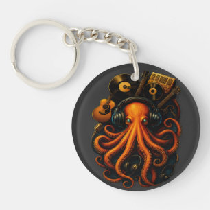Porte-clefs "Steampunk Porte - clé Octopus - Kra Nautique Vint