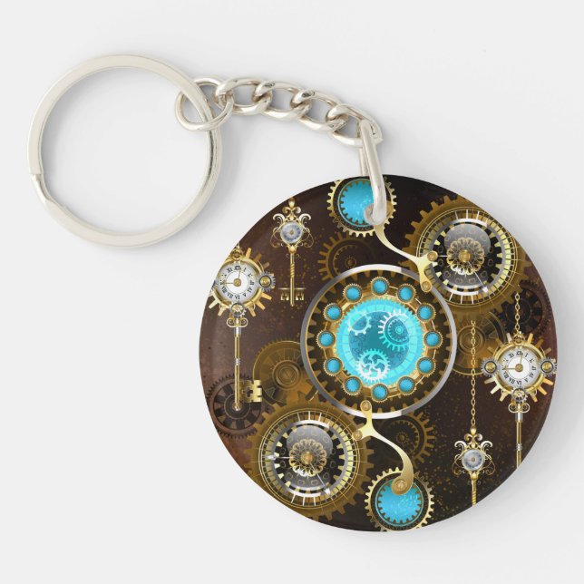 Porte-clefs Steampunk Rusty Background (Devant)