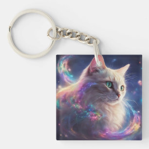 Porte-clefs Stellar Kitty - art de chat cosmique