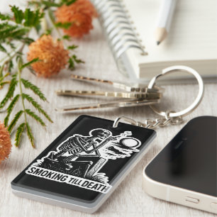 Porte-clefs Sticker en squelette - Art esthétique foncé