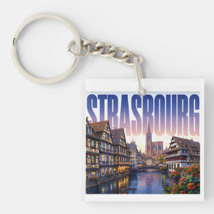 Porte-clefs Strasbourg France Voyage Conte de Fées Canal Beaut