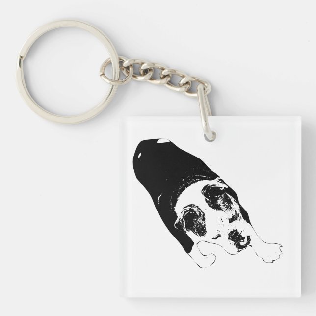 Porte-clefs Stride Vector Chien Guides Bold Voyages Quotidien (Devant)
