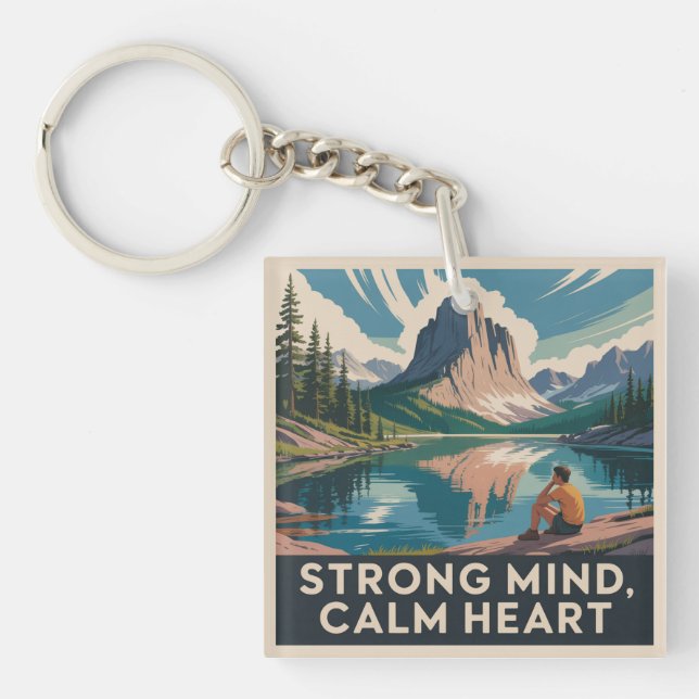 Porte-clefs Strong Mind, Calm Heart (Devant)