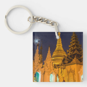 Porte-clefs Stupa Doré Et Temples