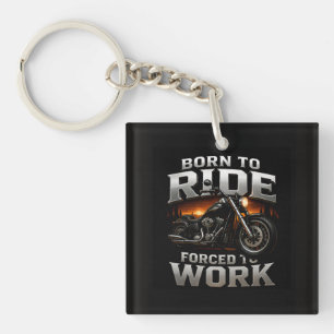 Porte-clefs 🏍️ Style de crâne de motard chromé pour les motar