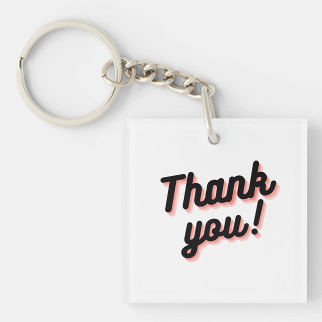 Porte-clefs Stylé Gratitude Fob (Devant)