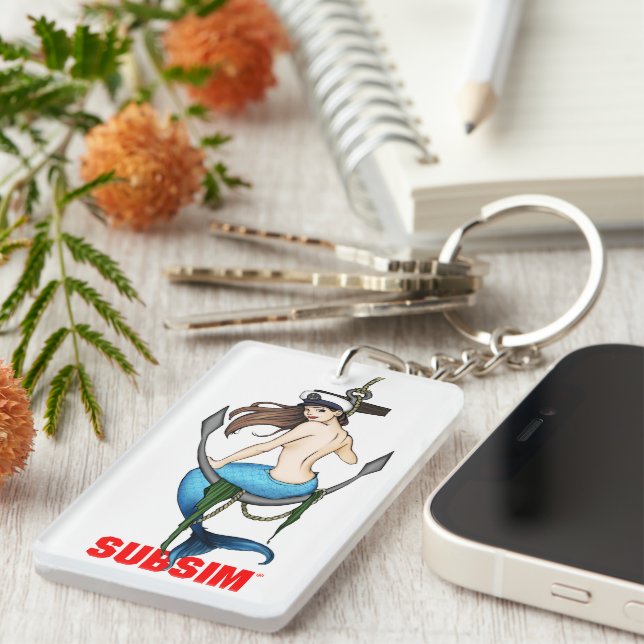 Porte-clefs SUBSIM Mermaid/Tonnage Key Chain (Devant droit)