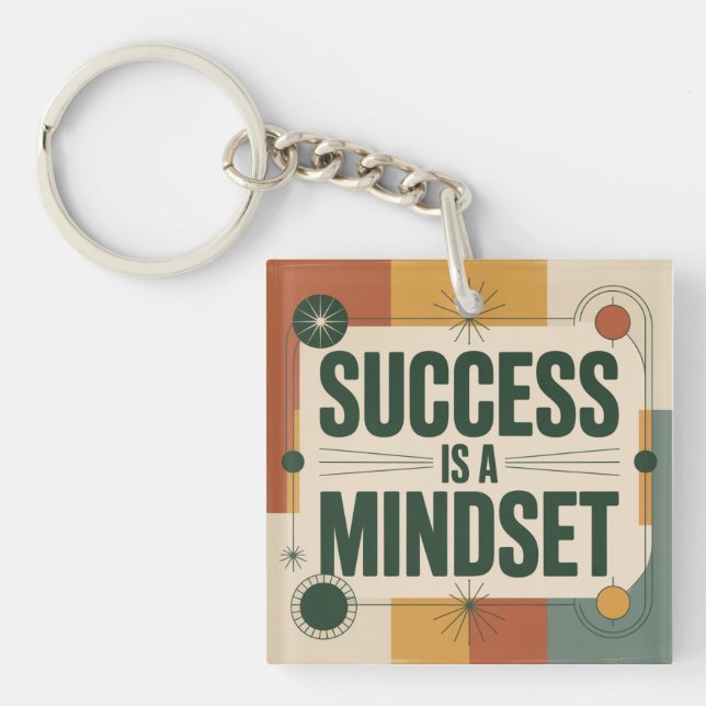 Porte-clefs Success Is A Mindset (Devant)