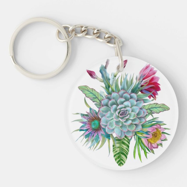 Porte-clefs Succulent jardin tropical (Devant)