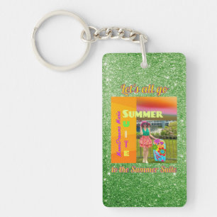 Porte-clefs Suite d'été Fond Vert