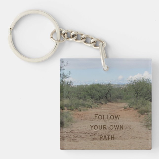 Porte-clefs Suivez votre propre chemin Desert Trail Motivation (Devant)