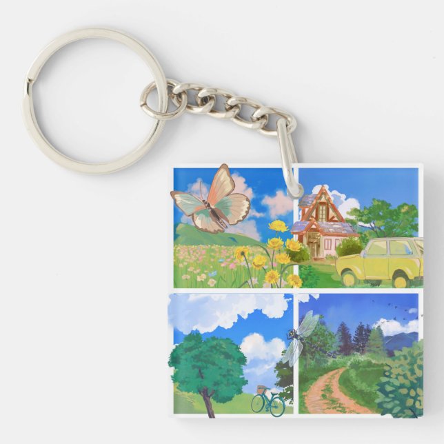 Porte-clefs Summer Countryside Nature (Devant)