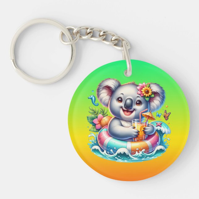 Porte-clefs Summer Koala Sublimation Clipart-97702 (Devant)