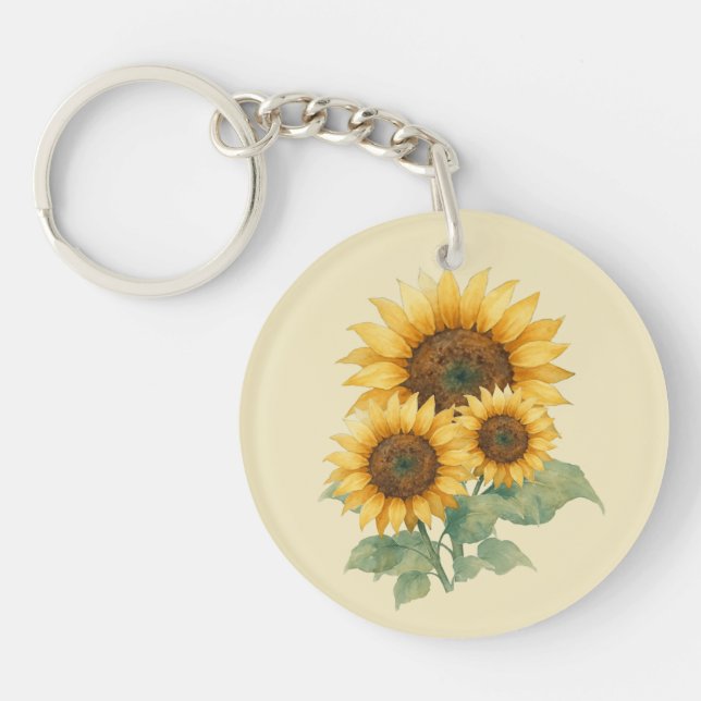 Porte-clefs Sunflowers cadeau amant Porte - clé acrylique (Devant)
