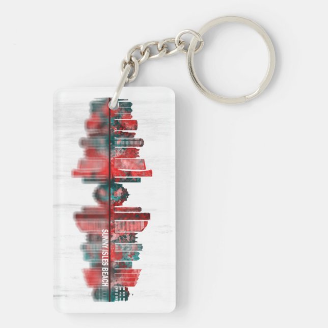 Porte-clefs Sunny Isles Beach Floride Skyline (Dos)
