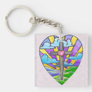 Porte-clefs Sunrise Catholique Art Pâques