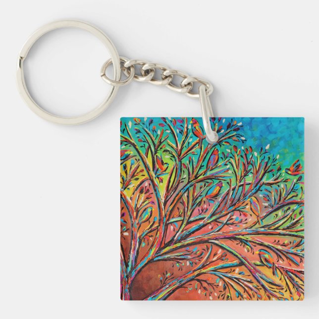 Porte-clefs Sunrise Treetop Birds II (Devant)
