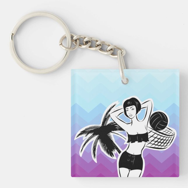 Porte-clefs Sunset Resort Chevron Print (Devant)