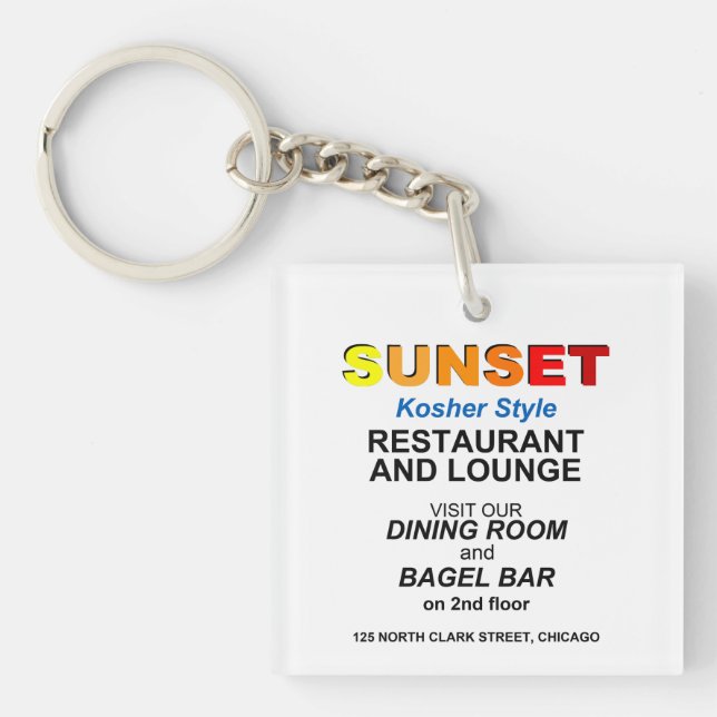 Porte-clefs Sunset Restaurant and Lounge, Chicago, IL (Devant)