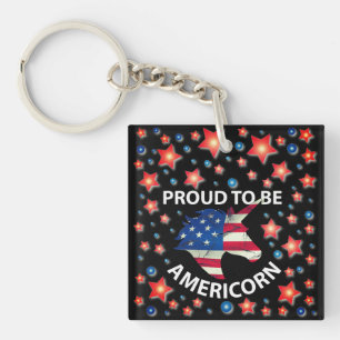 Porte-clefs Super 14 juillet rouge, blanc et bleu Americorne