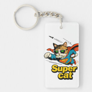 Porte-clefs Super Chat Volant avec Poisson