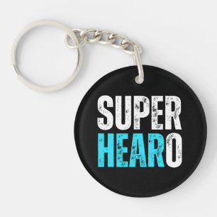 Porte-clefs Super Coeur - Sourd / Implant Cochléaire Guerrier