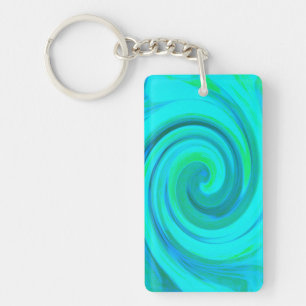 Porte-clefs Super Cool Abstrait Aqua Liquid Art Swirl