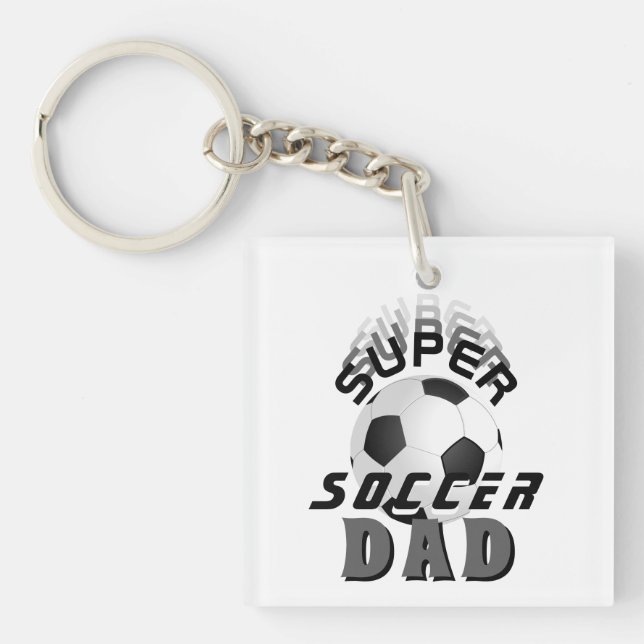 Porte-clefs Super Football Papa Football Ball Sports Photo (Devant)