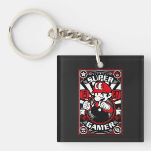 Porte-clefs Super Gamer Jeux Rétro