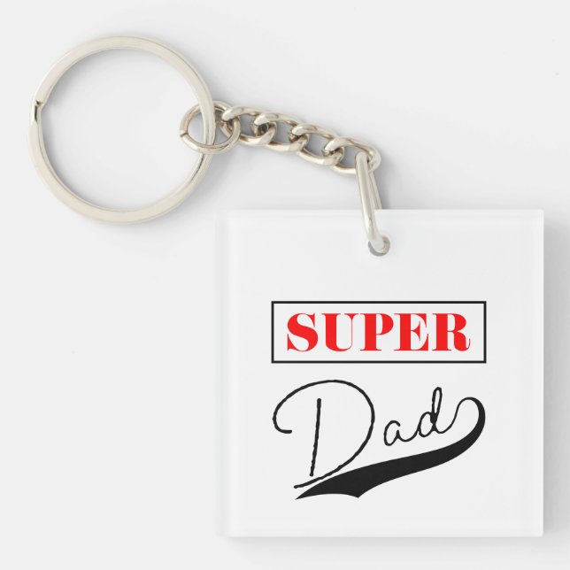Porte-clefs Super papa (Devant)