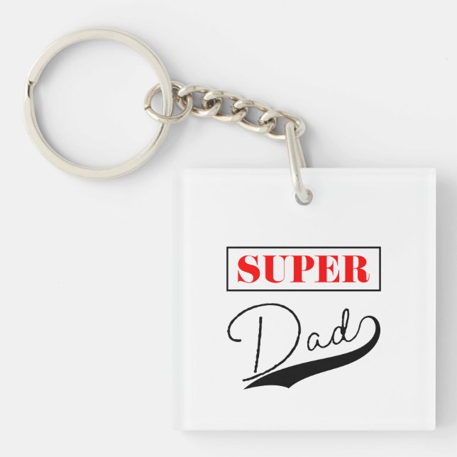 Porte-clefs Super papa (Devant)