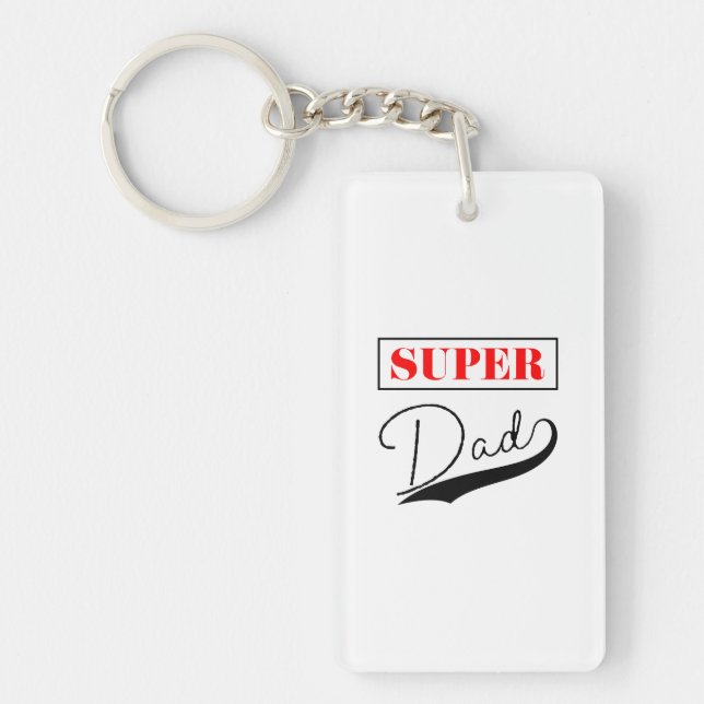 Porte-clefs Super papa (Devant)