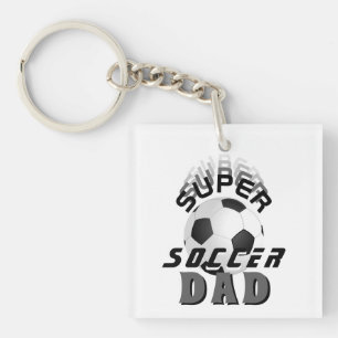 Porte-clefs Super Papa Football Ballon Sports Photo 