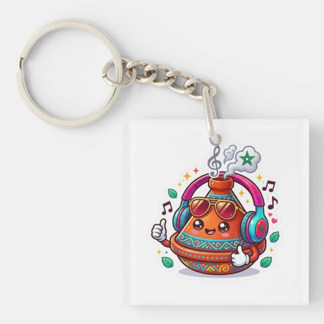 Porte-clefs Superbe Tagine Marocain Kawaii (Devant)