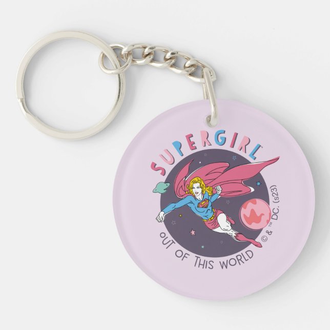 Porte-clefs Supergirl hors de ce monde Retro Graphisme (Devant)