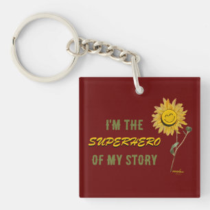 Porte-clefs Superhero Porte - clé rouge par la poète Adiela Ak