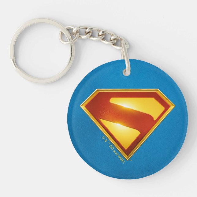 Porte-clefs Superman Golden S Shield brillance (Devant)