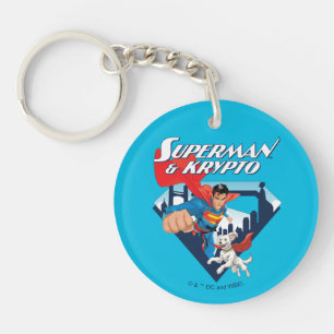 Porte-clefs Superman & Krypto Soar