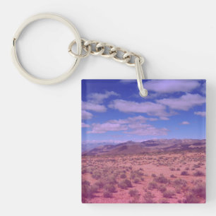 Porte-clefs Superposition de dégradé bleu rose sur photo de ro