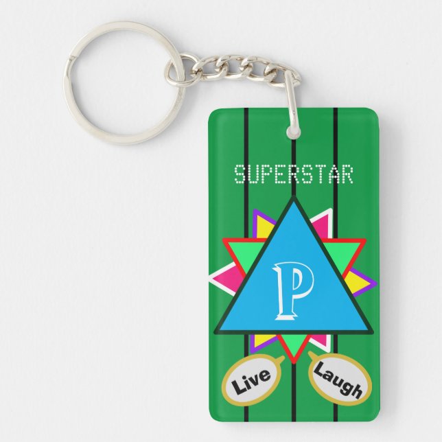 Porte-clefs Superstar Cartoon Loon Monogram Blue Green (Devant)