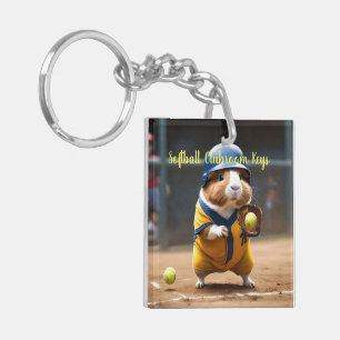 Porte-clefs Superstar du softball : Le grand match du cochon d