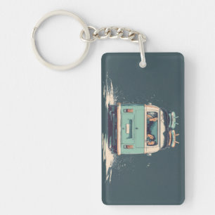 Porte-clefs Surf Van Splash – Camionnette Rétro de Plage