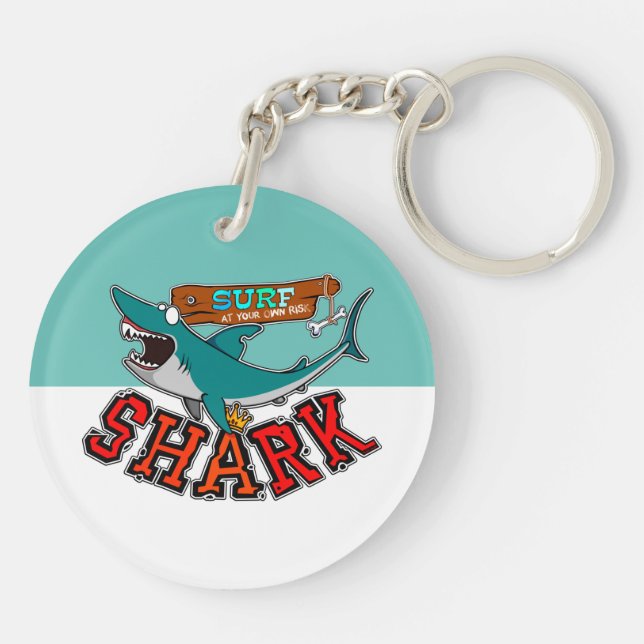 Porte-clefs Surf with shark (Dos)