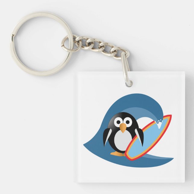 Porte-clefs Surfer de pingouin (Devant)