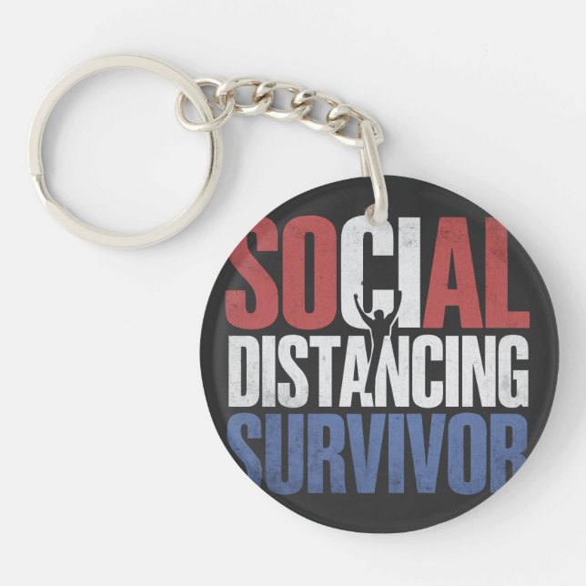 Porte-clefs Survivant de la détresse sociale (Devant)
