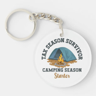 Porte-clefs Survivant de la saison fiscale, Camping Season Sta