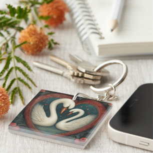 Porte-clefs Swan Love 1