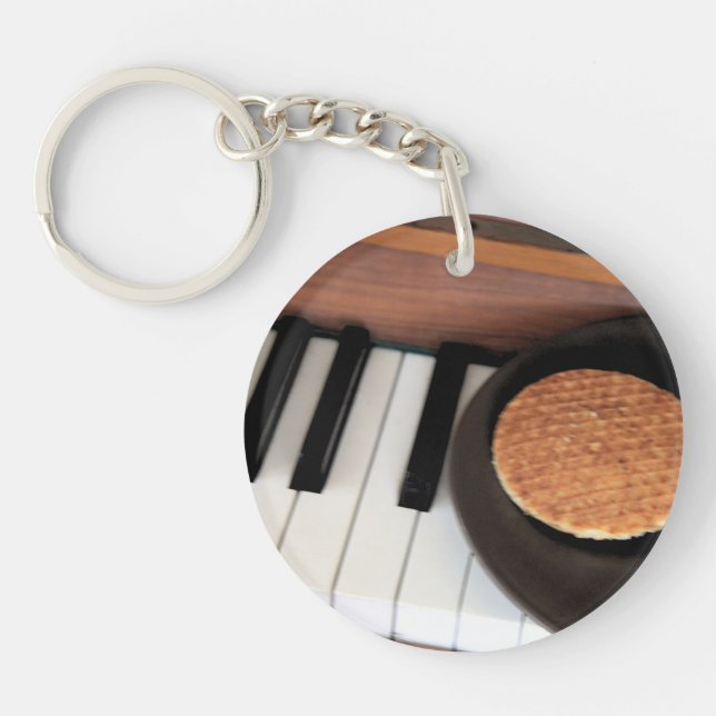 Porte-clefs Sweet Harmony – Stroopwafel on Piano Key Holder (Devant)