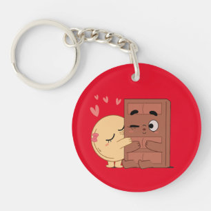 Porte-clefs Sweet Kisses Choco Pancake Valentines Couples Amou